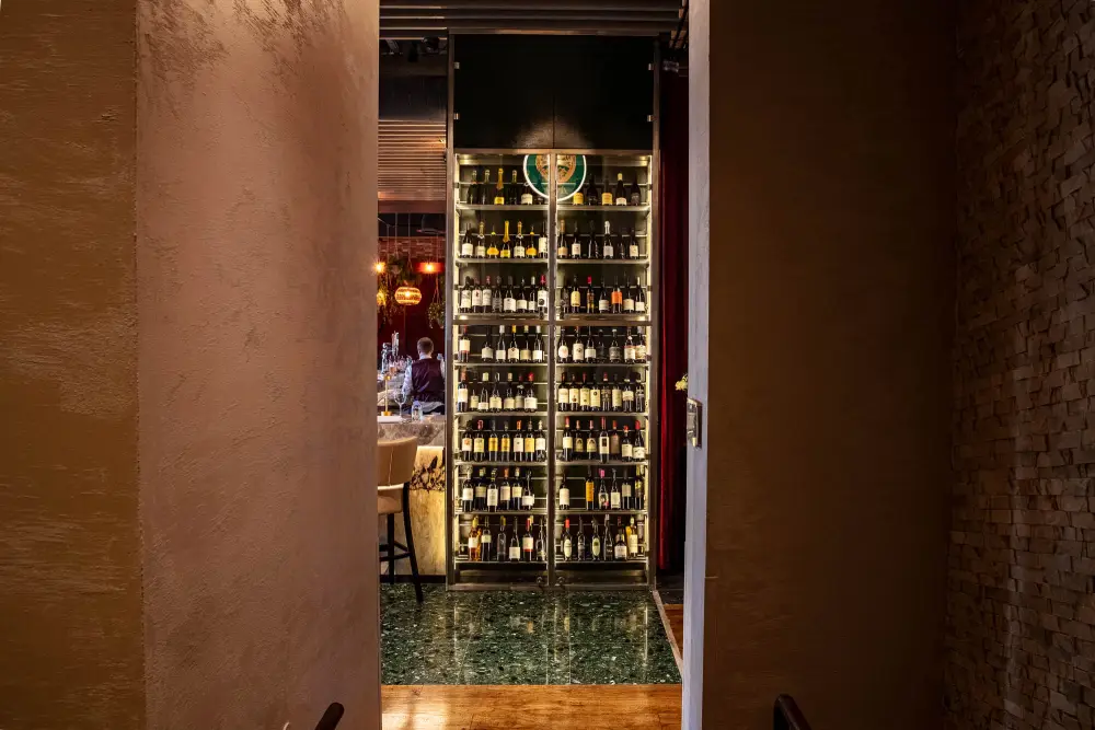 Wine cabinet at Smith's Bar & Grill