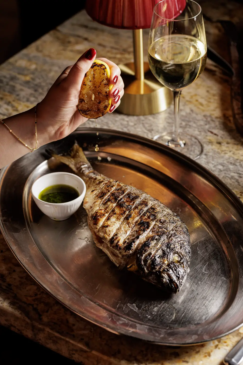 Whole sea bream at Smith's Bar & Grill